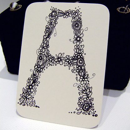 Letter A Aceo